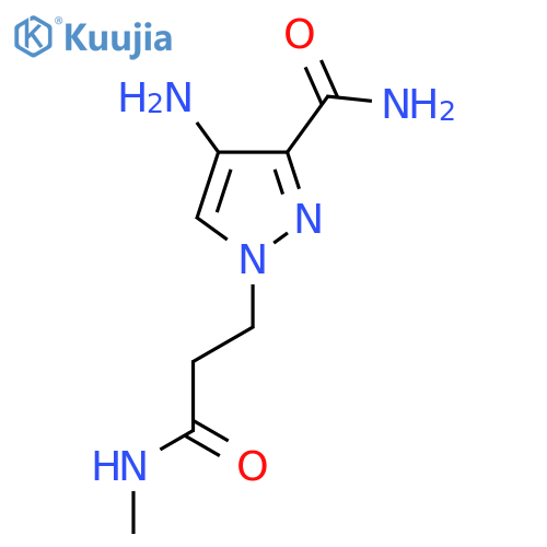 4-amino-1-2-(methylcarbamoyl)ethyl-1H-pyrazole-3-carboxamide structure