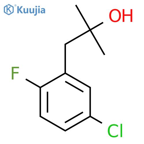 1-(5-chloro-2-fluorophenyl)-2-methylpropan-2-ol structure