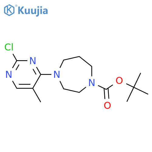 tert-butyl 4-(2-chloro-5-methylpyrimidin-4-yl)-1,4-diazepane-1-carboxylate structure