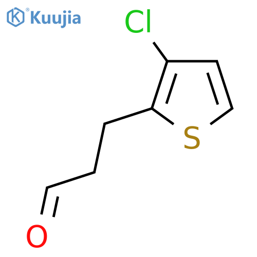 3-(3-chlorothiophen-2-yl)propanal structure