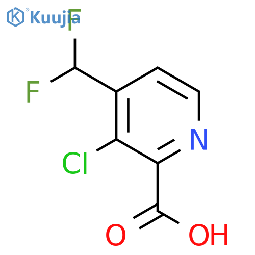 3-Chloro-4-(difluoromethyl)pyridine-2-carboxylic acid structure