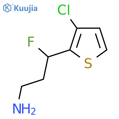 3-(3-chlorothiophen-2-yl)-3-fluoropropan-1-amine structure