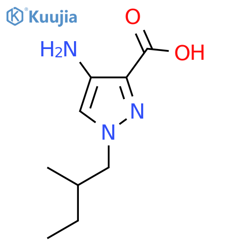 4-amino-1-(2-methylbutyl)-1H-pyrazole-3-carboxylic acid structure