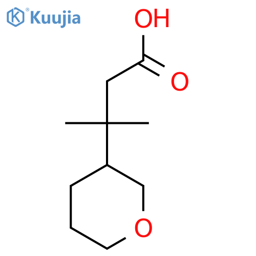 3-methyl-3-(oxan-3-yl)butanoic acid structure