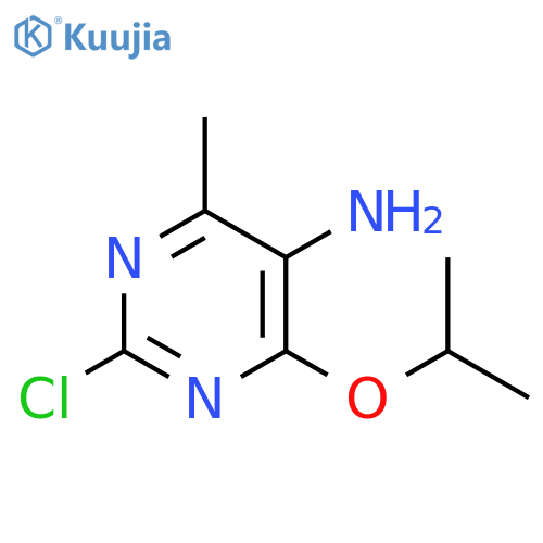 2-chloro-4-methyl-6-(propan-2-yloxy)pyrimidin-5-amine structure