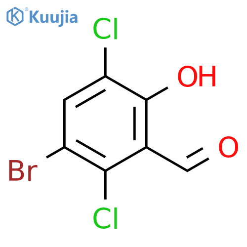3-bromo-2,5-dichloro-6-hydroxybenzaldehyde structure