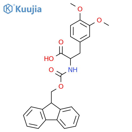 3-(3,4-dimethoxyphenyl)-2-({(9H-fluoren-9-yl)methoxycarbonyl}amino)propanoic acid structure