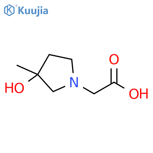 1-Pyrrolidineacetic acid, 3-hydroxy-3-methyl- structure