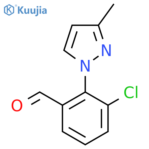 3-Chloro-2-(3-methyl-1H-pyrazol-1-yl)benzaldehyde structure