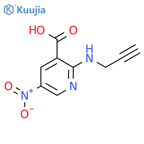 5-nitro-2-(prop-2-yn-1-yl)aminopyridine-3-carboxylic acid structure
