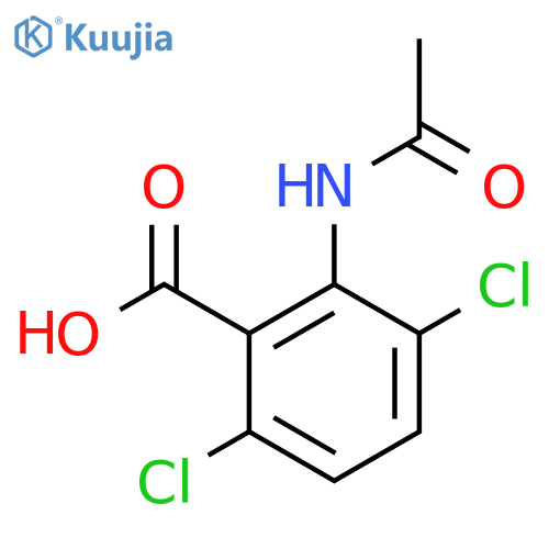 3,6-Dichloro-2-acetamidobenzoic acid structure