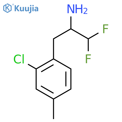 3-(2-chloro-4-methylphenyl)-1,1-difluoropropan-2-amine structure