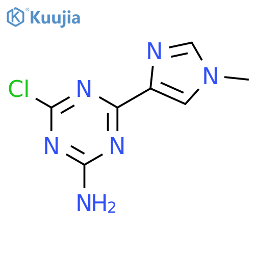 1,3,5-Triazin-2-amine, 4-chloro-6-(1-methyl-1H-imidazol-4-yl)- structure