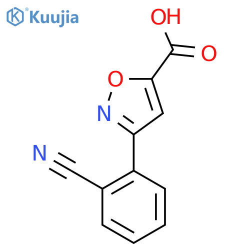 3-(2-cyanophenyl)-1,2-oxazole-5-carboxylic acid structure
