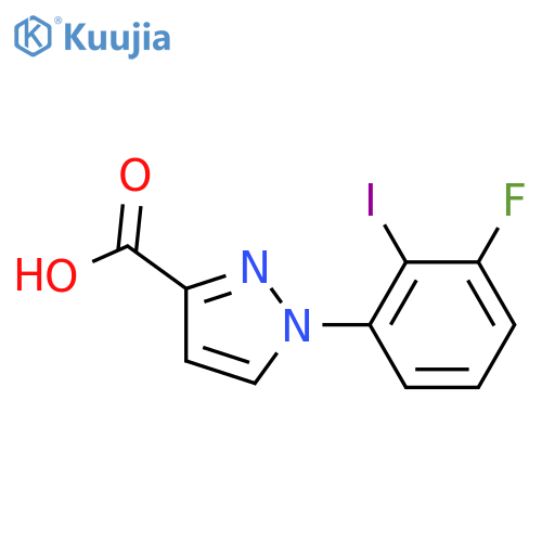 1-(3-fluoro-2-iodophenyl)-1H-pyrazole-3-carboxylic acid structure