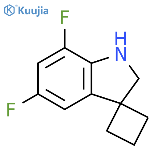 5',7'-difluoro-1',2'-dihydrospirocyclobutane-1,3'-indole structure