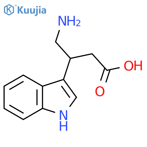 4-Amino-3-(1H-indol-3-yl)butanoic acid structure