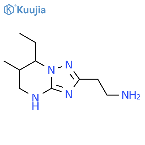 2-{7-ethyl-6-methyl-4H,5H,6H,7H-1,2,4triazolo1,5-apyrimidin-2-yl}ethan-1-amine structure