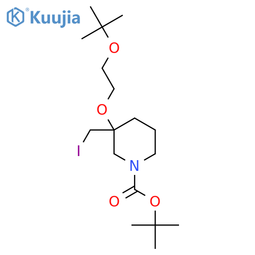 tert-butyl 3-2-(tert-butoxy)ethoxy-3-(iodomethyl)piperidine-1-carboxylate structure