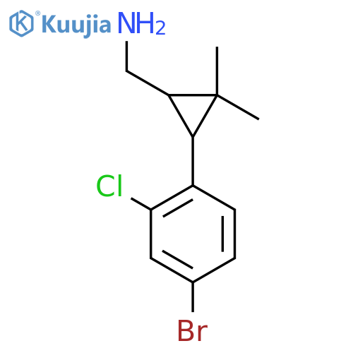 3-(4-bromo-2-chlorophenyl)-2,2-dimethylcyclopropylmethanamine structure