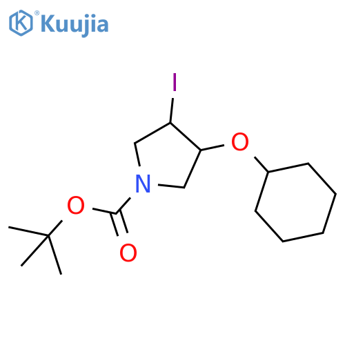 tert-butyl 3-(cyclohexyloxy)-4-iodopyrrolidine-1-carboxylate structure