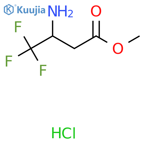 Butanoic acid,3-amino-4,4,4-trifluoro-, methyl ester, hydrochloride (1:1) structure