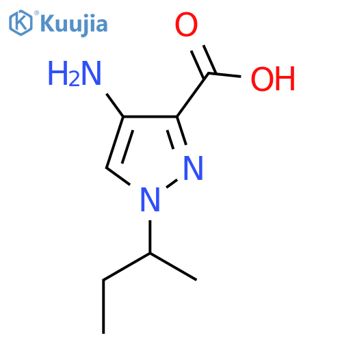 4-Amino-1-(butan-2-yl)-1H-pyrazole-3-carboxylic acid structure