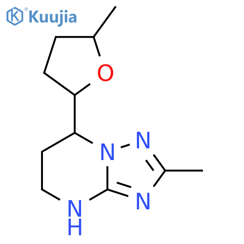 2-methyl-7-(5-methyloxolan-2-yl)-4H,5H,6H,7H-1,2,4triazolo1,5-apyrimidine structure