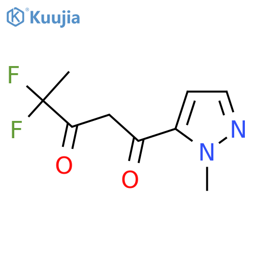 4,4-difluoro-1-(1-methyl-1H-pyrazol-5-yl)pentane-1,3-dione structure