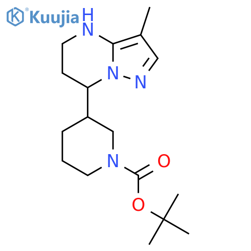 tert-butyl 3-{3-methyl-4H,5H,6H,7H-pyrazolo1,5-apyrimidin-7-yl}piperidine-1-carboxylate structure