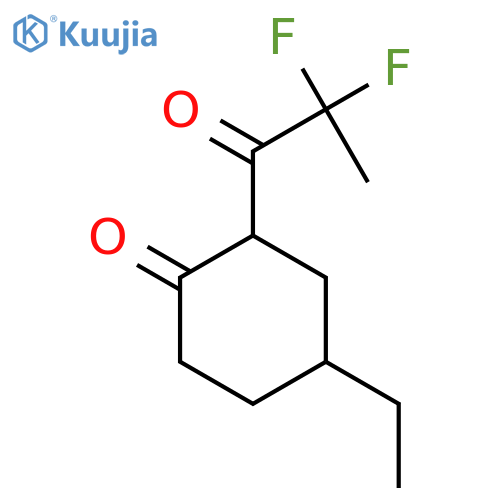 2-(2,2-Difluoropropanoyl)-4-ethylcyclohexan-1-one structure