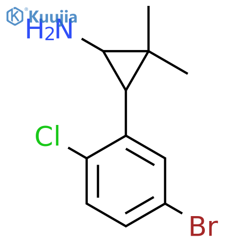 3-(5-bromo-2-chlorophenyl)-2,2-dimethylcyclopropan-1-amine structure