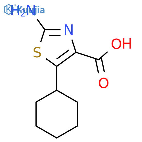 2-Amino-5-cyclohexyl-1,3-thiazole-4-carboxylic acid structure