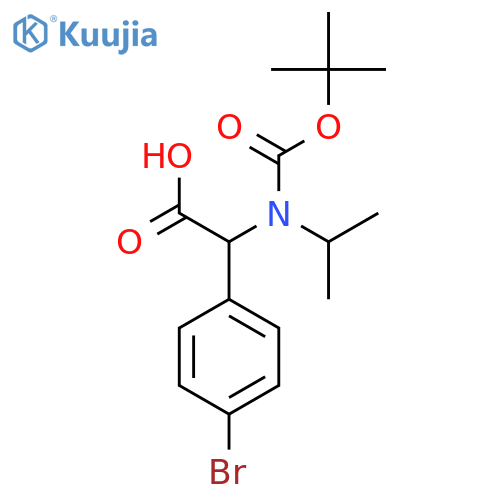 2-(4-bromophenyl)-2-{(tert-butoxy)carbonyl(propan-2-yl)amino}acetic acid structure