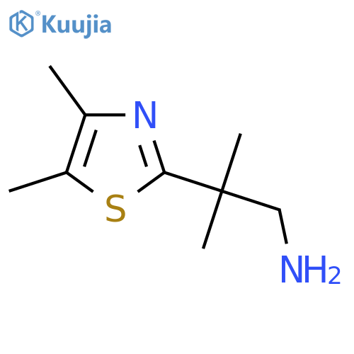 2-(Dimethyl-1,3-thiazol-2-yl)-2-methylpropan-1-amine structure
