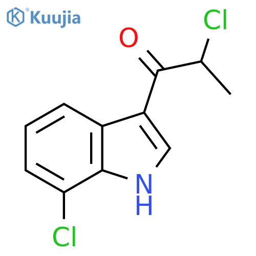 2-chloro-1-(7-chloro-1H-indol-3-yl)propan-1-one structure