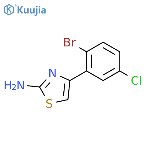 4-(2-bromo-5-chlorophenyl)-1,3-thiazol-2-amine structure