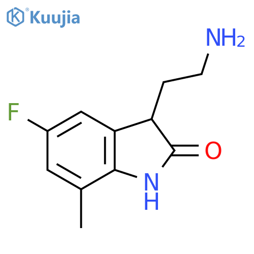 2H-Indol-2-one, 3-(2-aminoethyl)-5-fluoro-1,3-dihydro-7-methyl- structure