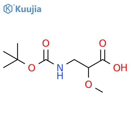 3-{(tert-butoxy)carbonylamino}-2-methoxypropanoic Acid structure