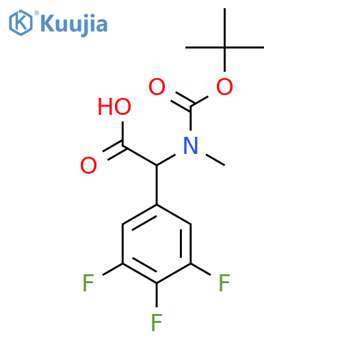 2-{(tert-butoxy)carbonyl(methyl)amino}-2-(3,4,5-trifluorophenyl)acetic acid structure