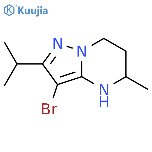 3-bromo-5-methyl-2-(propan-2-yl)-4H,5H,6H,7H-pyrazolo1,5-apyrimidine structure