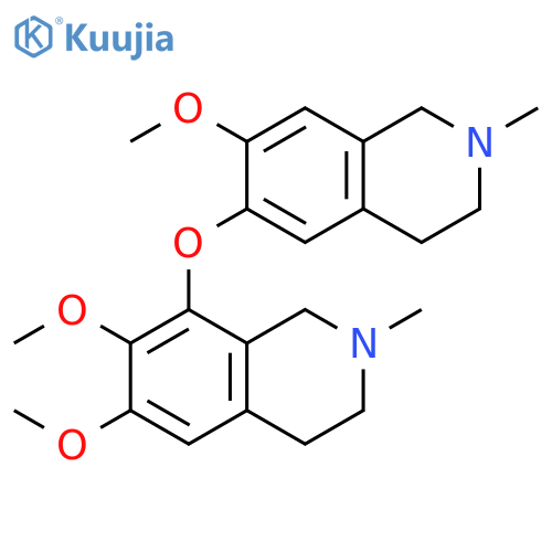 Isoquinoline,1,2,3,4-tetrahydro-6,7-dimethoxy-2-methyl-8-[(1,2,3,4-tetrahydro-7-methoxy-2-methyl-6-isoquinolinyl)oxy]- structure