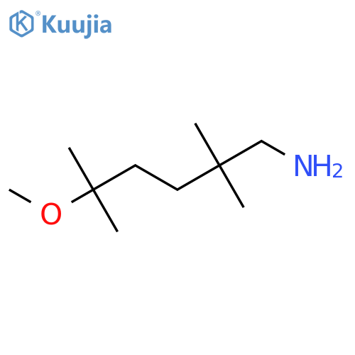 5-methoxy-2,2,5-trimethylhexan-1-amine structure
