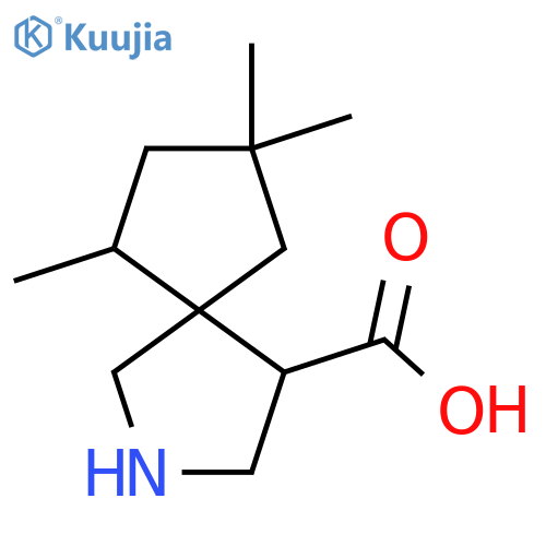 6,8,8-trimethyl-2-azaspiro4.4nonane-4-carboxylic acid structure