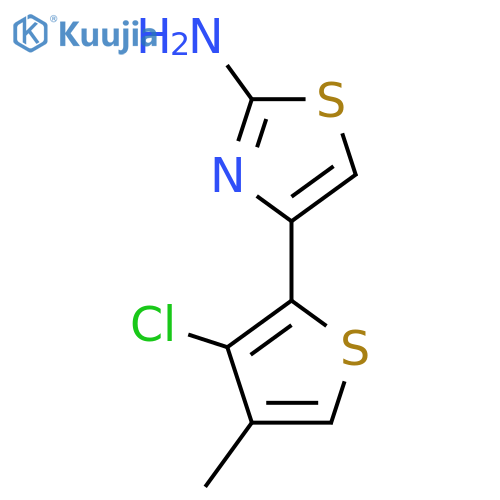 4-(3-chloro-4-methylthiophen-2-yl)-1,3-thiazol-2-amine structure