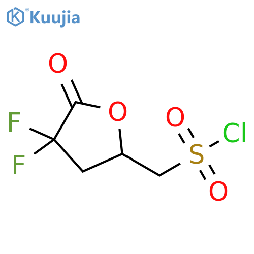 (4,4-difluoro-5-oxooxolan-2-yl)methanesulfonyl chloride structure