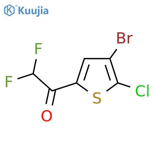 1-(4-bromo-5-chlorothiophen-2-yl)-2,2-difluoroethan-1-one structure