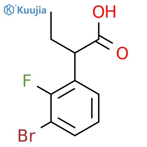 2-(3-Bromo-2-fluorophenyl)butanoic acid structure