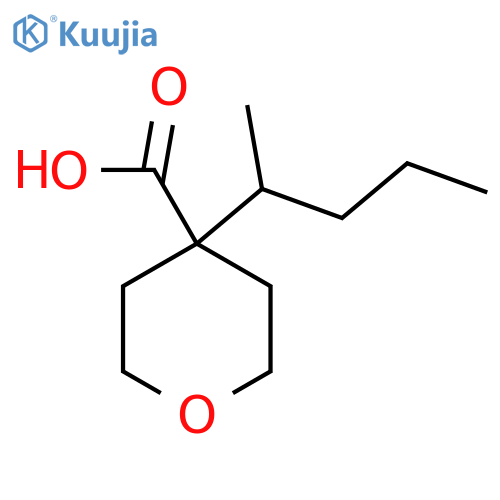 4-(pentan-2-yl)oxane-4-carboxylic acid structure