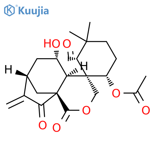 Spiro[cyclohexane-1,4'(3'H)-[1H-7,9a]methanocyclohepta[c]pyran]-2-carboxaldehyde,6-(acetyloxy)hexahydro-5'-hydroxy-3,3-dimethyl-8'-methylene-1',9'-dioxo-,(1S,2R,4'aS,5'S,7'S,9'aS)- structure